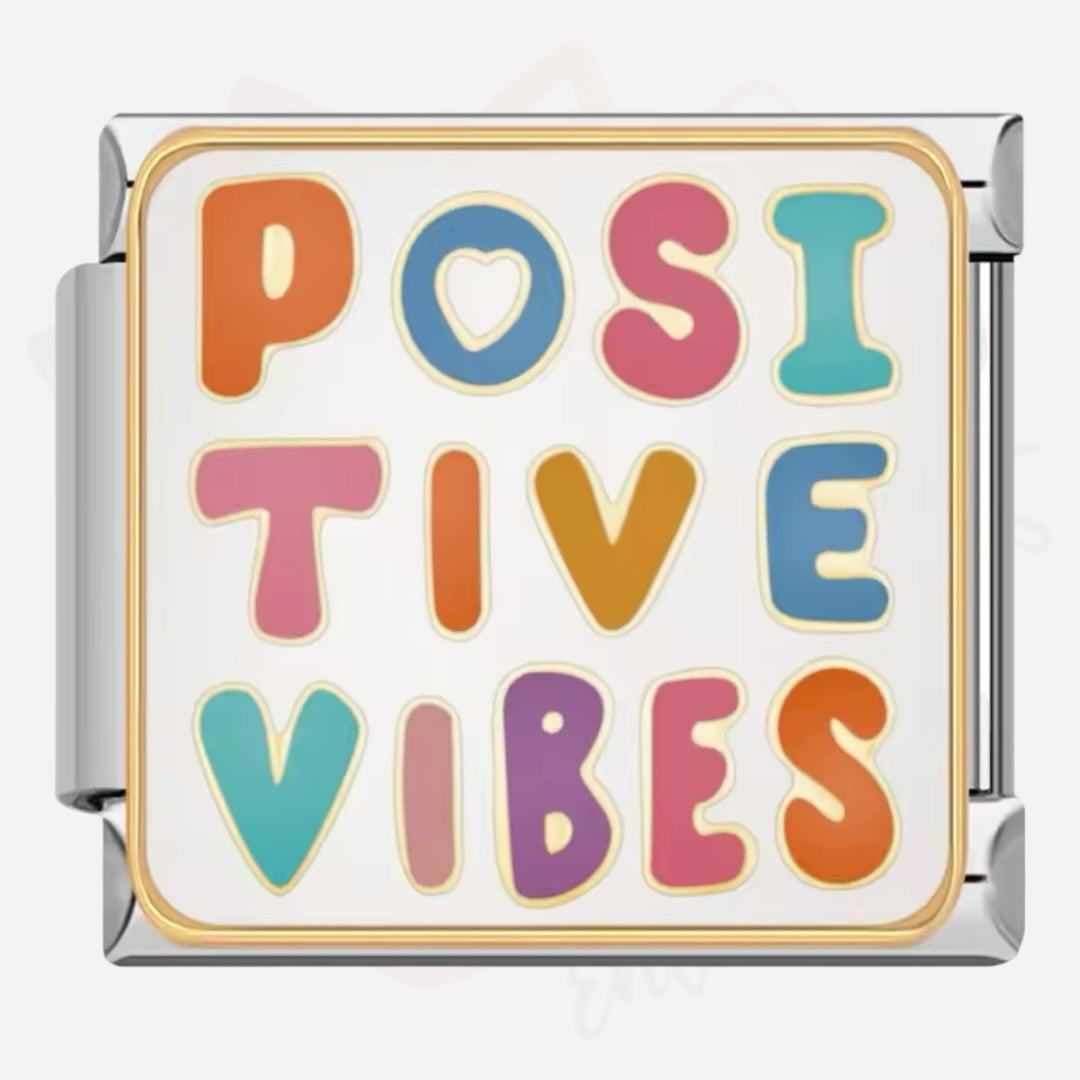 Link Italian Bracelets Charms Phrases/Words -Silver Color-