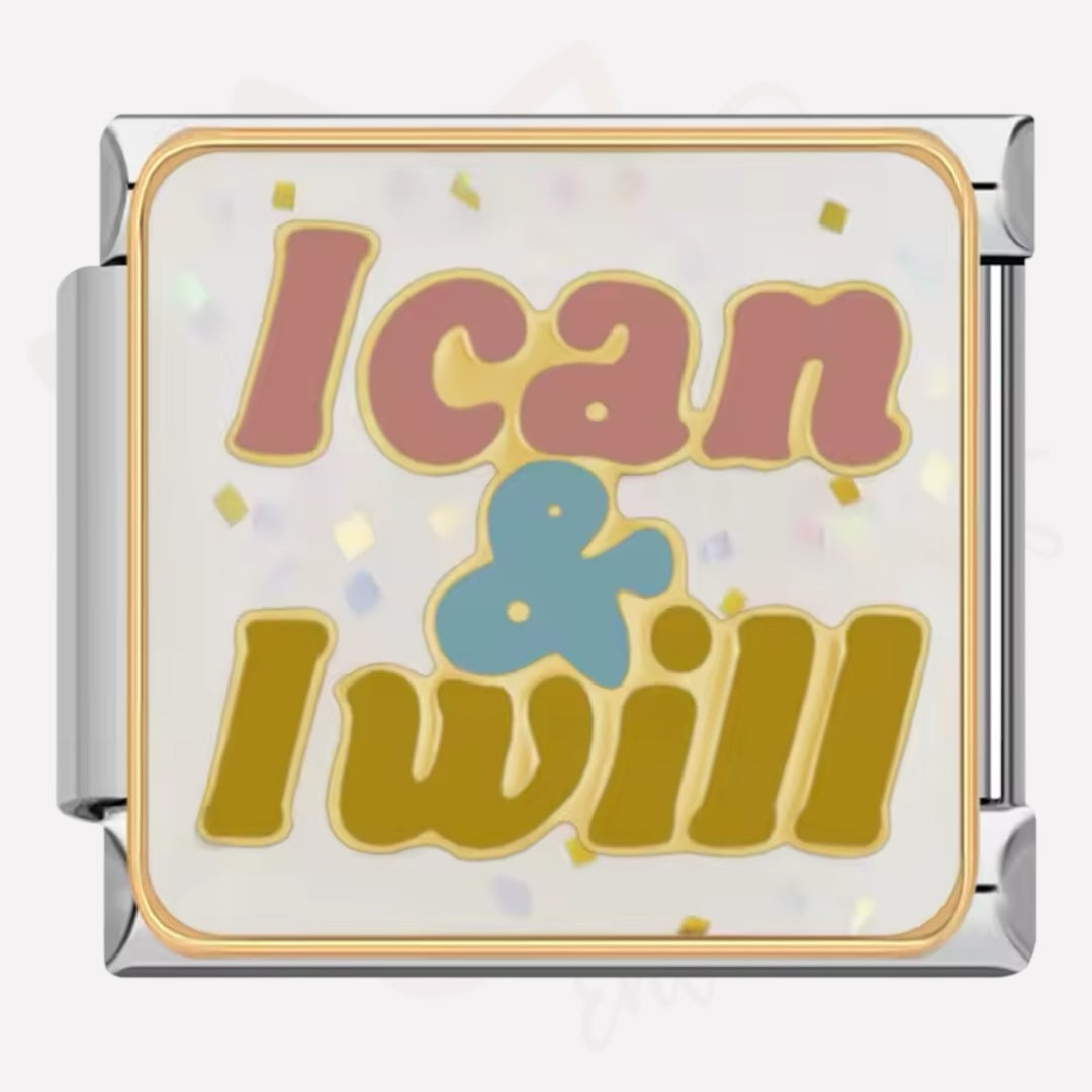 Link Italian Bracelets Charms Phrases/Words -Silver Color-