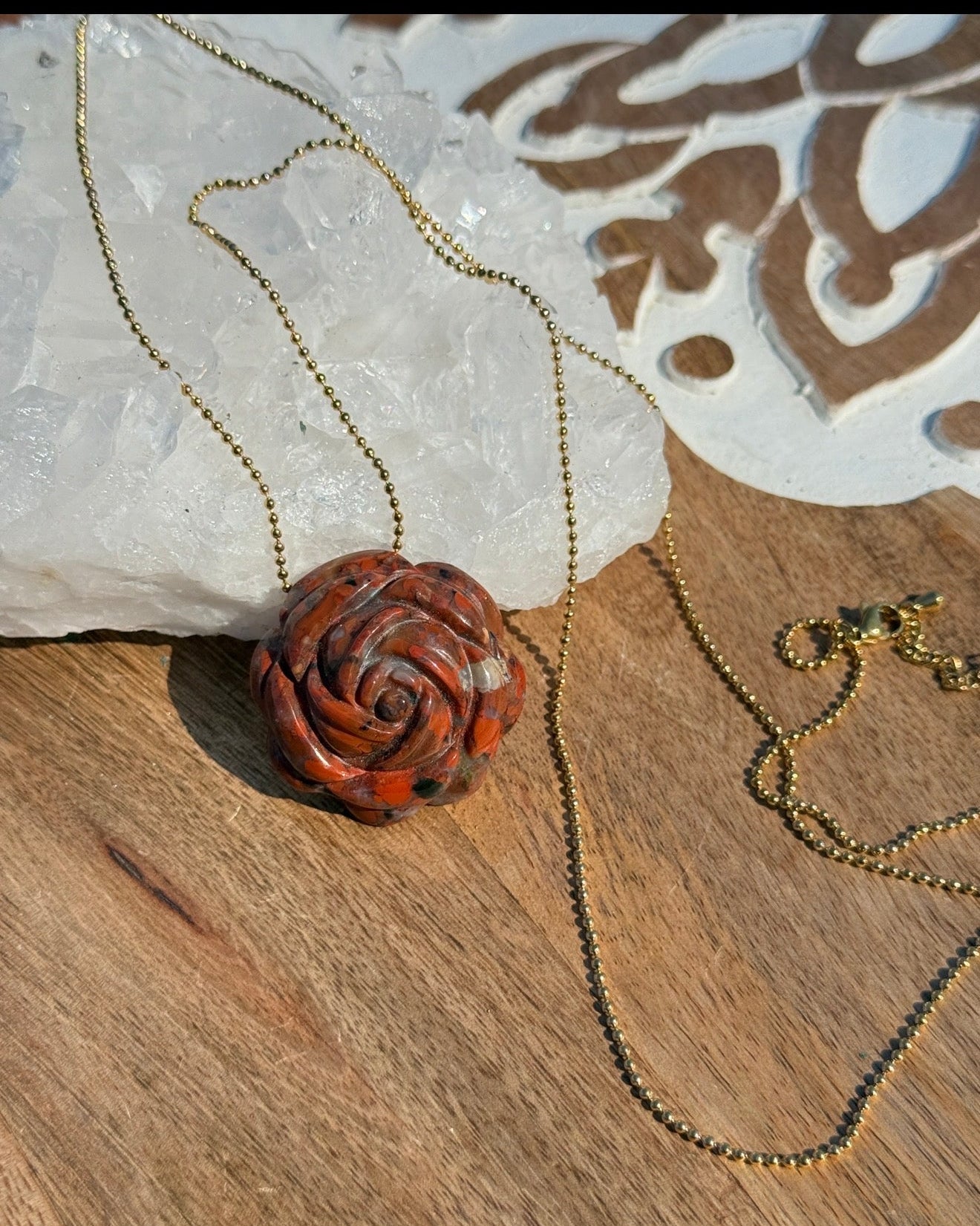 Cadenas largas de 32” en acero inoxidable 304 con colgantes de piedras naturales