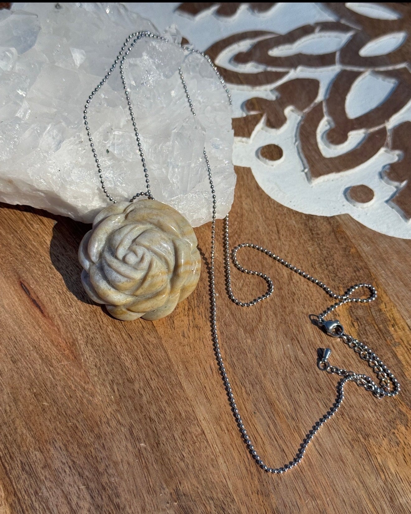 Cadenas largas de 32” en acero inoxidable 304 con colgantes de piedras naturales